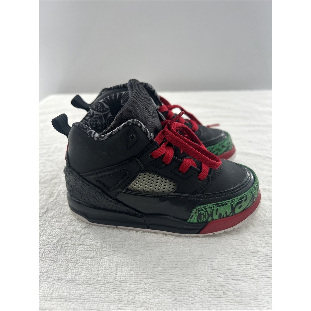 Nike Air Jordan Spizike Black Varsity Red Classic Green 317700-026 Y Size 8C
